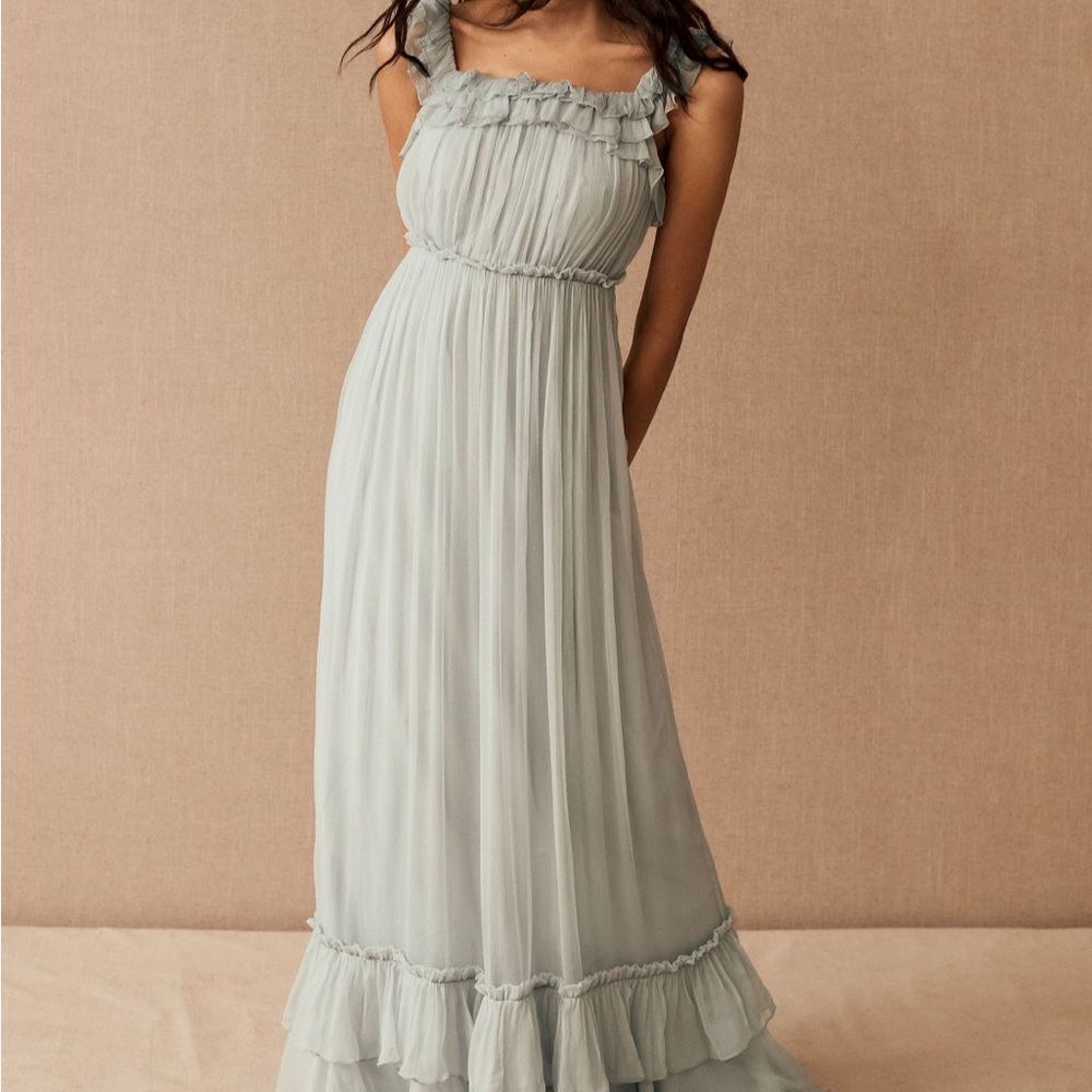 NWTs BHLDN Anthropologie Antoinette dress size 10 Aqua - Picture 3 of 9